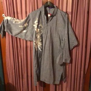 Ladies NWT grey tunic top large very roomy